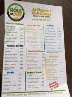 Hole In One menu