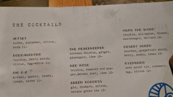 Peacekeeper menu