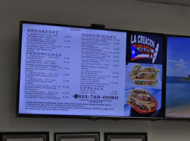 La Creacion Bakery menu