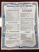 Miss Amber’s Cafe menu