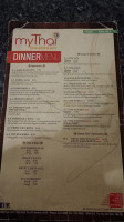 Mythai Downtown menu