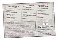 The Henlow Deli menu