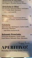 Pizzeria Bufala menu