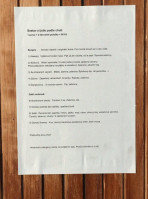 Restaurace U Pokliček menu