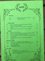 Restaurace Grůň menu