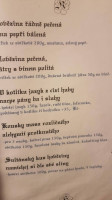 Krčma U Kellyho menu