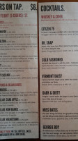 Citizen Cider menu