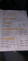 Lumi's Caffe menu