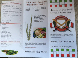 Home Plate Deli menu