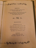 Bar Clementine menu