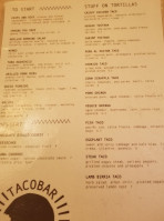 Tacofino menu