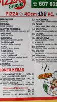 Pizza Grande menu