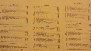 Silver Inn Restaurant menu