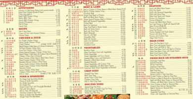 New Sun Restaurant menu