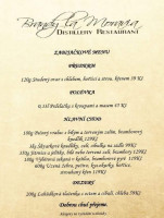 Brandy La Moravia menu