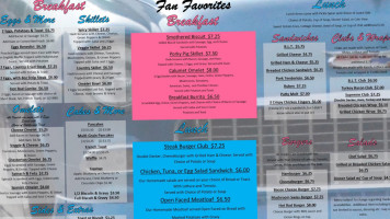 Peggy Sue's Diner menu