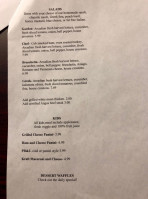 The Downtown Press Cafe menu