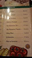 Kavak Tirit Evi menu