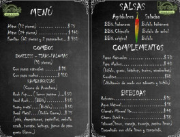 Pard Rock menu