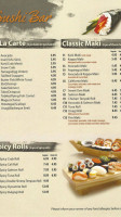 Tomotachi Sushi menu