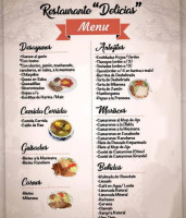 Delicias menu