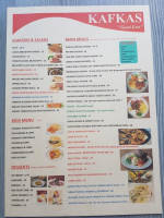 Kafkas Good Eats menu