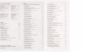 Paradis D'asie menu