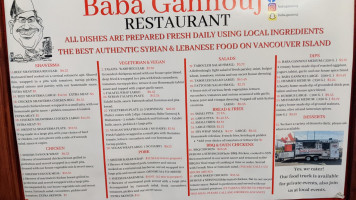 Baba Gannouj menu