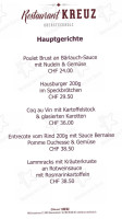 Zum Goldenen Kreuz menu