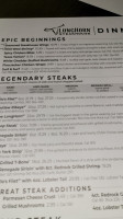 Longhorn Steakhouse menu