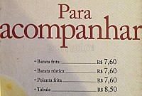 Arais do Carlinhos menu