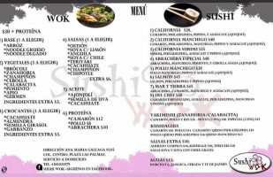 Sushi Wok En Luna menu