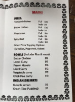 Kalâ€s Naan Stop menu