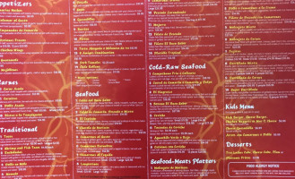 Grande Sunrise Seafood And Mexican menu