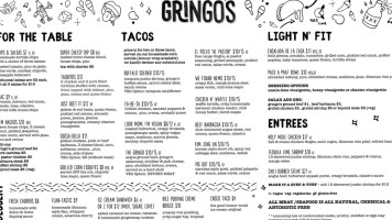 Gringo's menu