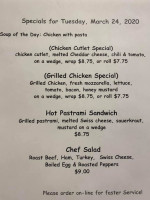 Research Park Deli menu