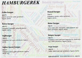 Ipoly Söröző és Kávézó menu