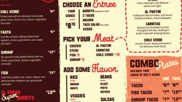 El Fuego Express menu