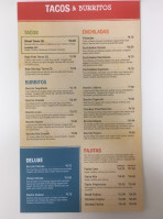 Camila's Tex Mex menu