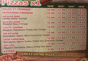 Allo Pizza menu