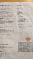 Sen Noodle menu