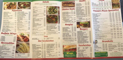 Vincent's Pizza menu