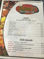 Sam's Soul Food Barbeque menu