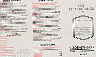 Los Michoacanos menu