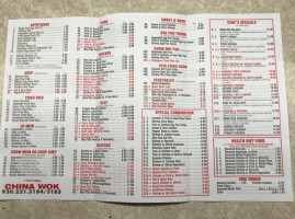 China Wok menu