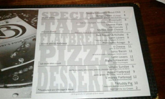 Bigby's Pour House menu