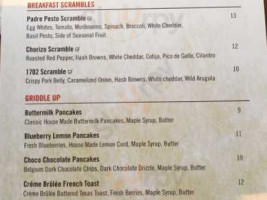 Farmacy Cafe menu