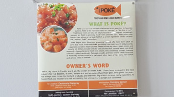 Sweet Poke menu