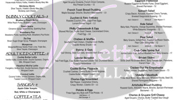 Violette's Cellar menu