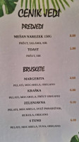 Okrepčevalnica Zanzibar menu